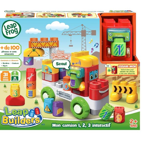 Leapfrog Leap Builders Block 123 Fix-It Truck (French Version) 2 Ans+ New in Box - Picture 1 of 16